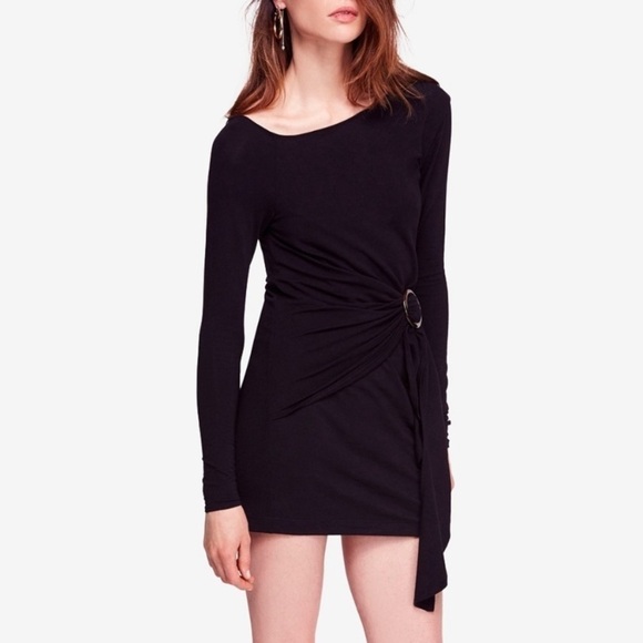 Free People Frankie Black Mini Dress NWT Size XS - Picture 1 of 7